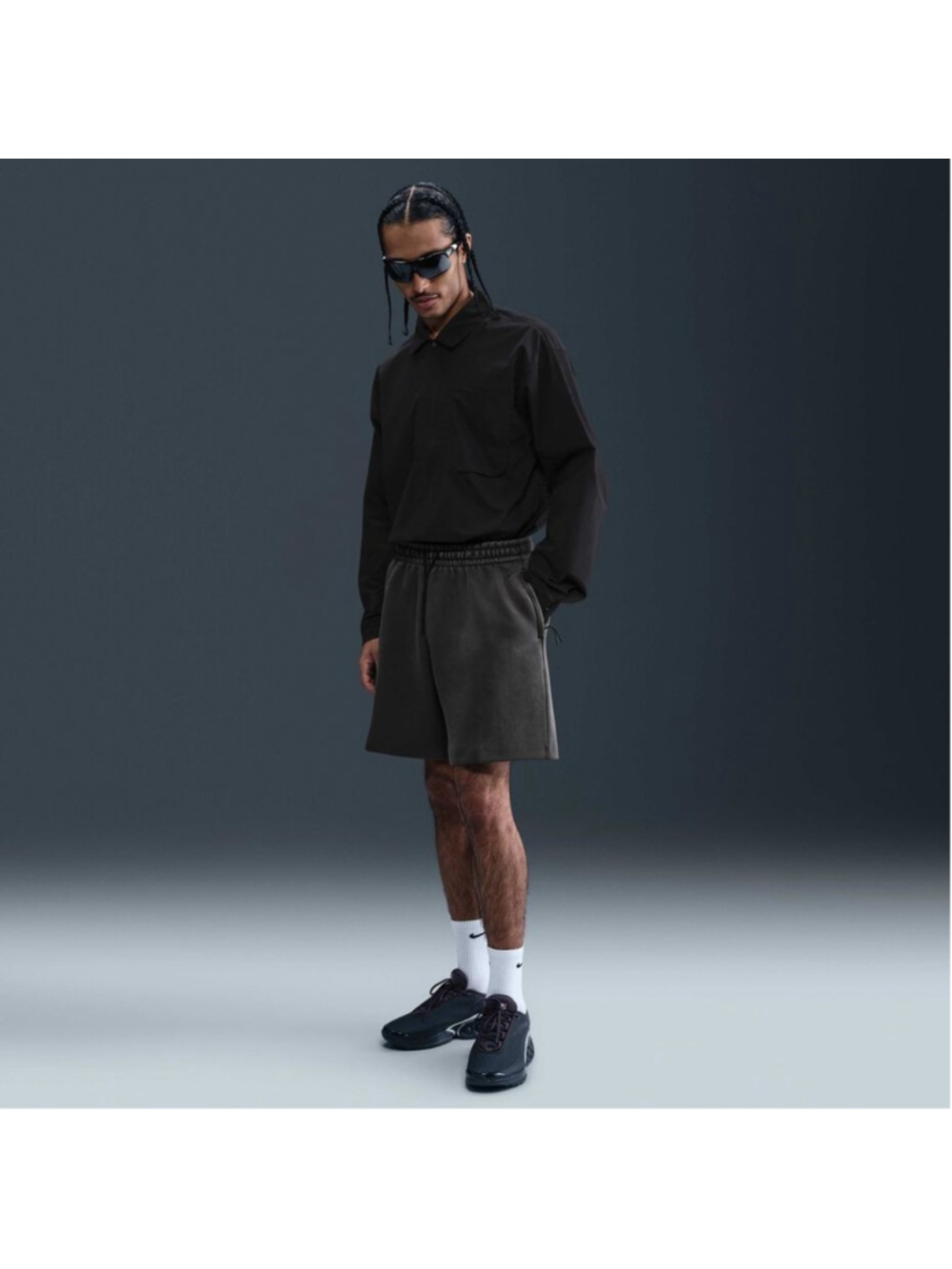 Nike Tech Fleece Shorts Loose Fit Relaxed Men’s Medium Black HJ0692-010